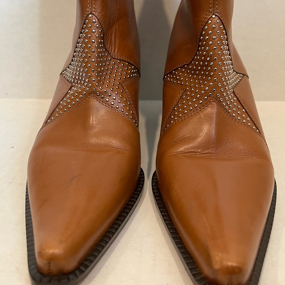 HOST PICK‼️DONALD J. PLINER Cha STAR Western Boot Brown Leather Shoe Boot 🌟 - Picture 6 of 14